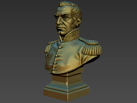Jose de San Martin Bust for 3D print 3D 프린트 모델