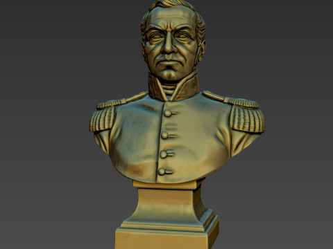 Jose de San Martin Bust for 3D print 3D 프린트 모델