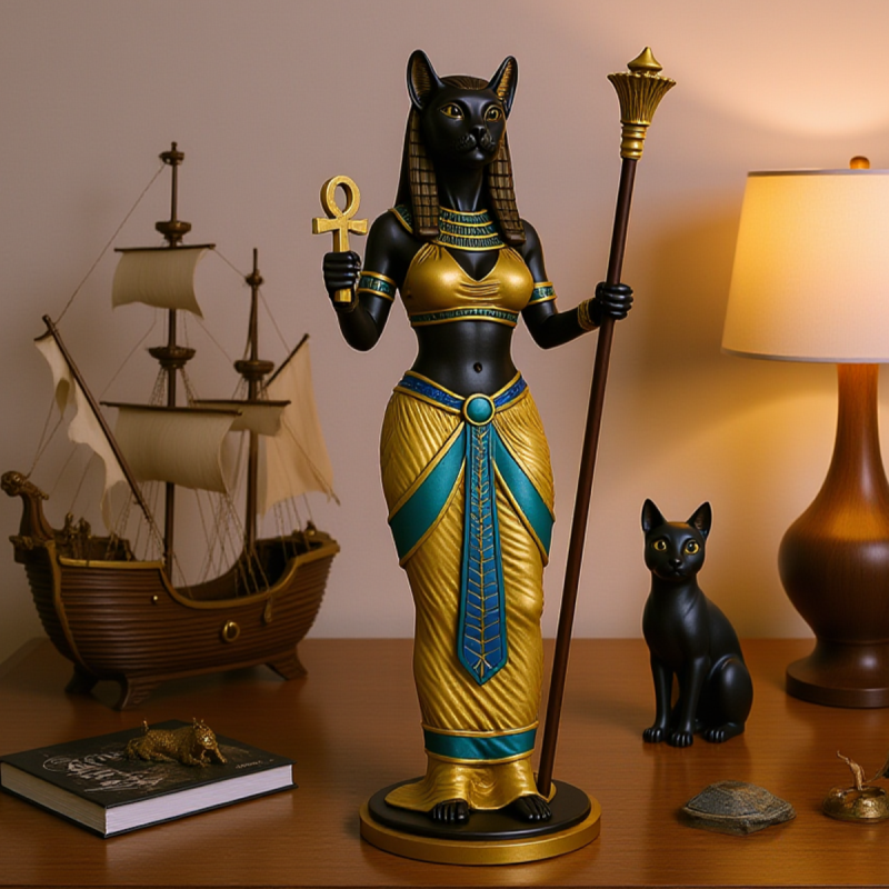 Statue of the Egyptian goddess Bastet 3D printmodel .c4d .max .obj .3ds .fbx .stl .blend