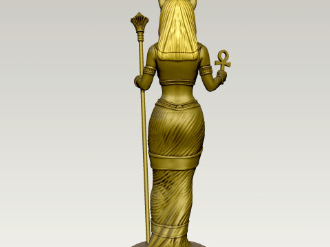 Statue of the Egyptian goddess Bastet 3D printmodel