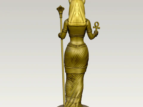Est&aacute;tua da deusa eg&iacute;pcia Bastet Modelo de Impressão 3D