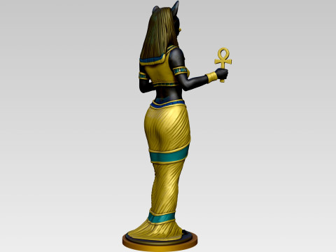 Statue of the Egyptian goddess Bastet 3D printmodel