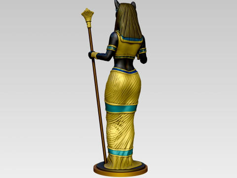 Statue of the Egyptian goddess Bastet 3D printmodel