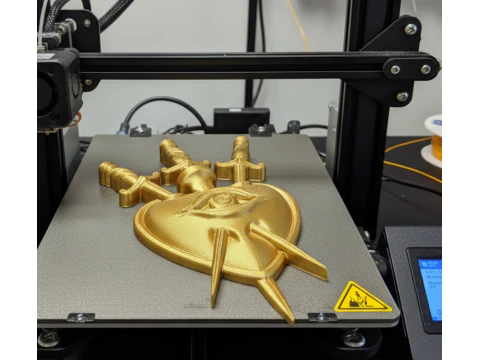 Sacro cuore tre di spade ornamento da parete gotico Modello di stampa 3D