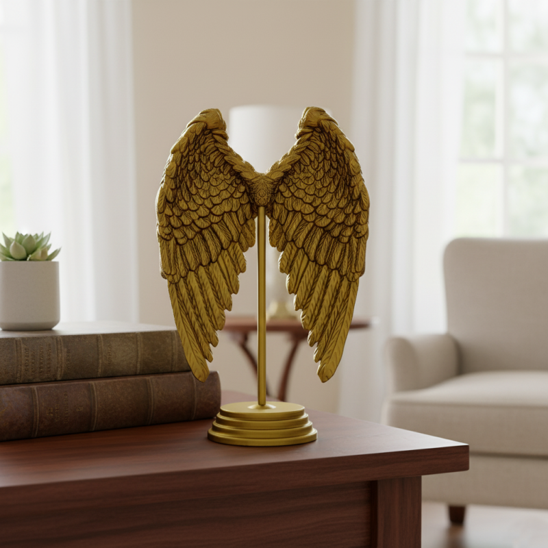Decorative sculpture of Angel Wings 3D 打印模型 .c4d .max .obj .3ds .fbx .stl .blend