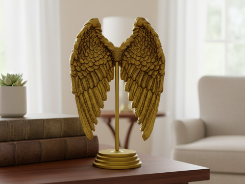 Decorative sculpture of Angel Wings Modelo de Impressão 3D