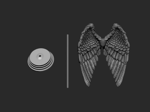 Decorative sculpture of Angel Wings 3D 打印模型