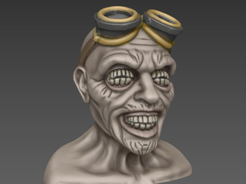 Oculodon the Soul Eater 3D Printed Horror Bust 3Dプリントモデル