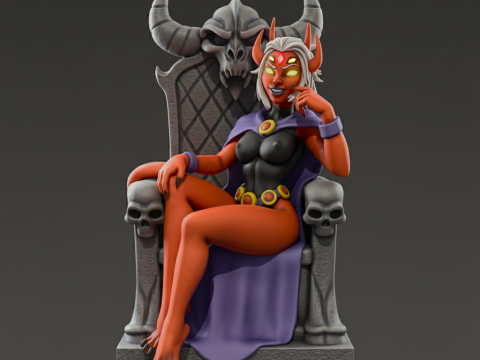 Raven Daemon Queen Figurine for 3d print 3D Print Model