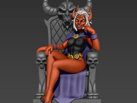 Raven Daemon Queen Figurine for 3d print 3D Print Model