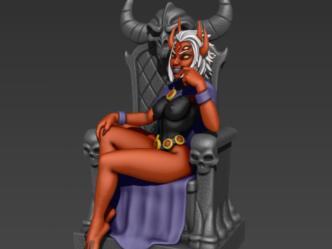Raven Daemon Queen Figurine for 3d print Modèles 3D en vedette