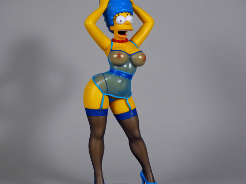 Marge Simpsons Sexy Figurine 3D Принт Модель