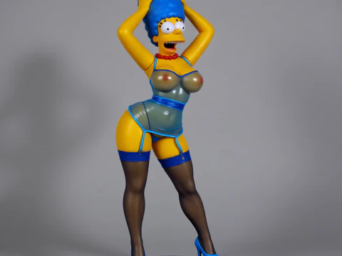 Marge Simpsons Sexy Figurine 3D Print Model