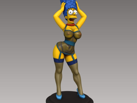 Marge Simpsons Sexy Figur 3D Druckmodell