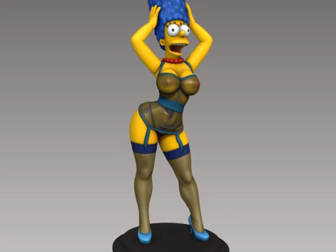 Marge Simpsons Sexy Figurine 3D Print Model
