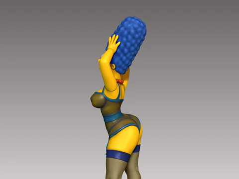 Marge Simpsons Sexy Figurine 3D Print Model