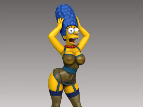 Marge Simpsons Sexy Figurine 3D Print Model