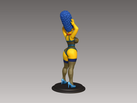Marge Simpsons Sexy Figur 3D Druckmodell
