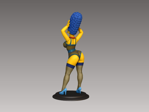 Marge Simpsons Sexy Figur 3D Druckmodell