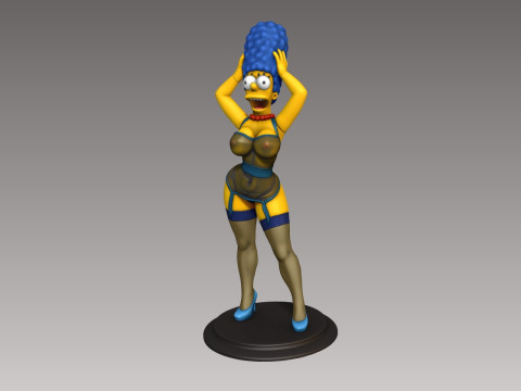 Marge Simpsons Sexy Figur 3D Druckmodell