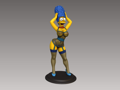 Marge Simpsons Sexy Figur 3D Druckmodell