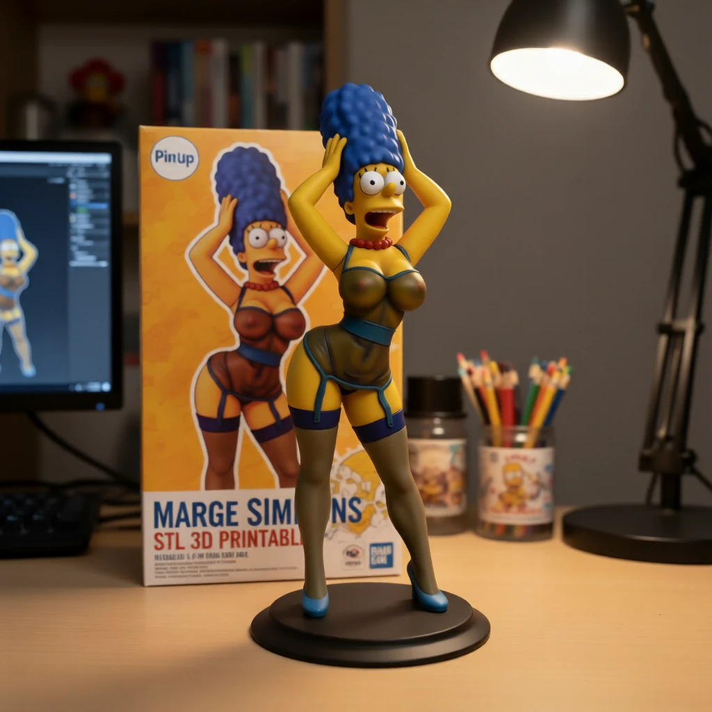 Marge Simpsons Sexy Figurine 3D Print Model .c4d .max .obj .3ds .fbx .stl .blend 
