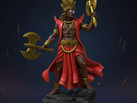 Xango God Orisha Shango - Yoruba Royal Ancestor Statue 3D Принт Модель