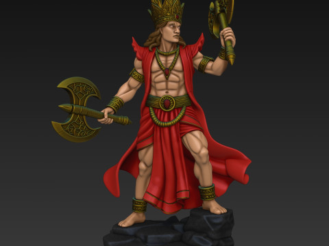 Xango God Orisha Shango - Yoruba Royal Ancestor Statue 3D Baskı Modeli