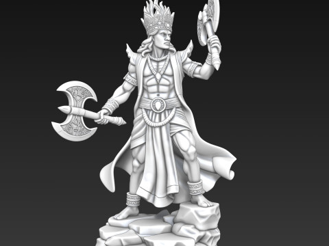 Xango God Orisha Shango - Yoruba Royal Ancestor Statue 3D Baskı Modeli