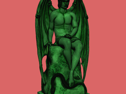 Статуя Ангела Зла Люцифера 3D друкована модель 3D Принт Модель