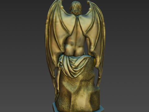 Статуя Ангела Зла Люцифера 3D друкована модель 3D Принт Модель