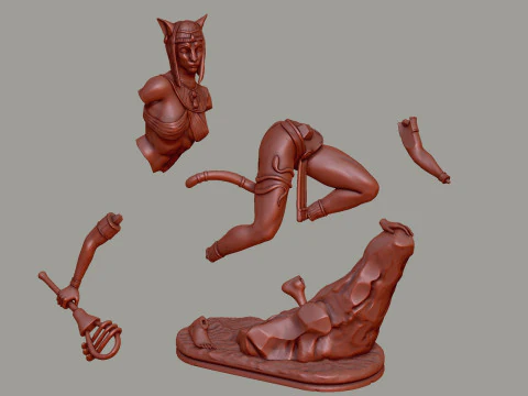van de Egyptische godin Bastet 3D printmodel