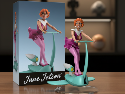 Jane Jetson figure for 3D printing and painting 3Dプリントモデル