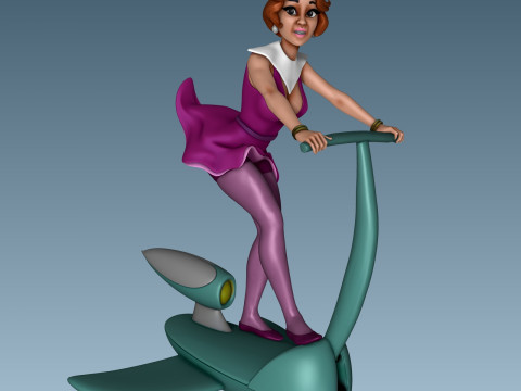 Jane Jetson figure for 3D printing and painting Model Cetak 3D