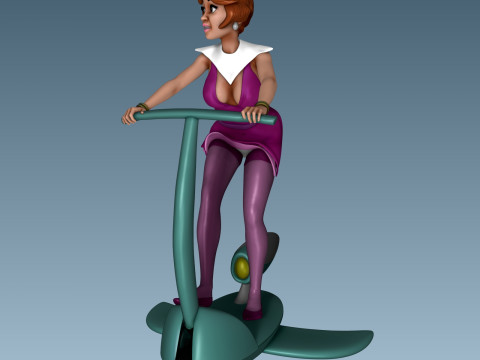Jane Jetson figure for 3D printing and painting Model Cetak 3D