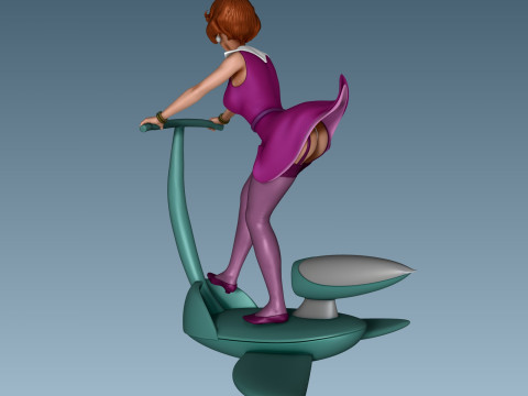 Jane Jetson figure for 3D printing and painting Model Cetak 3D