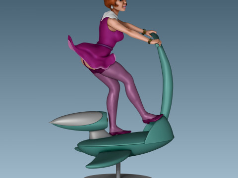 Jane Jetson figure for 3D printing and painting Model Cetak 3D