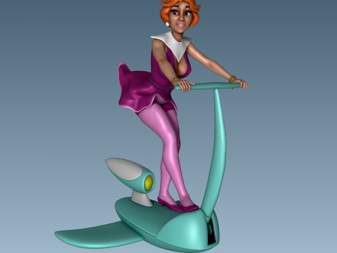 Jane Jetson figure for 3D printing and painting Model Cetak 3D