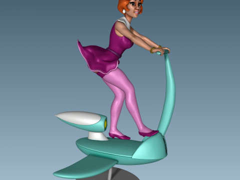 Jane Jetson figure for 3D printing and painting Model Cetak 3D