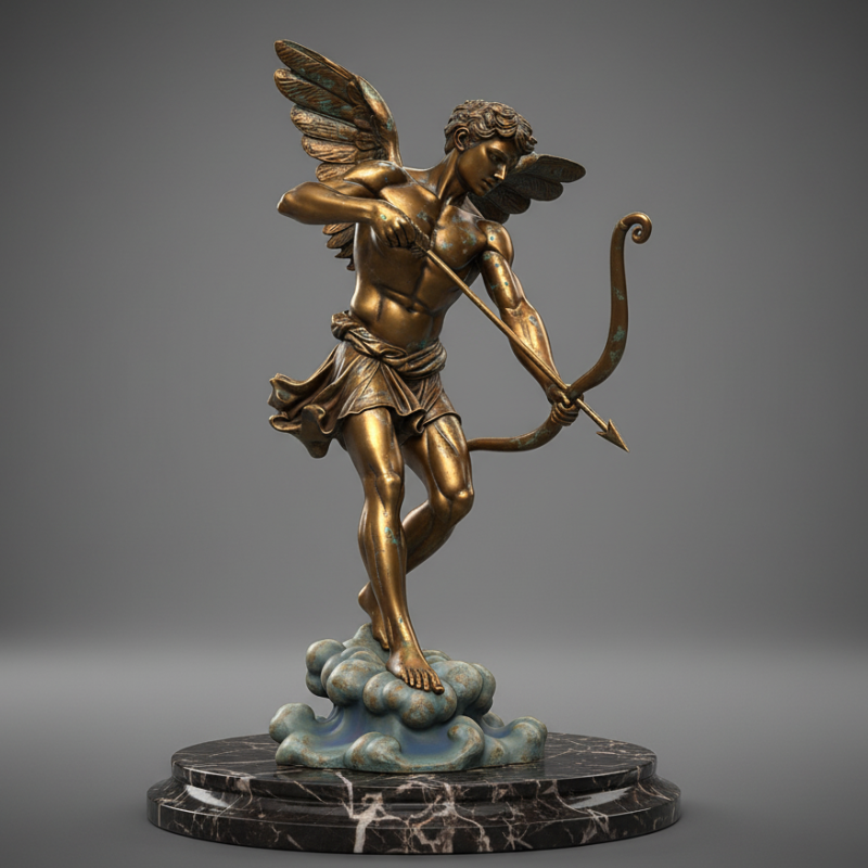 इरोज की मूर्ति प्रेम का यूनानी देवता है 3D प्रिंट मॉडल .c4d .max .obj .3ds .fbx .stl .blend 