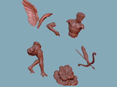 इरोज की मूर्ति प्रेम का यूनानी देवता है 3D प्रिंट मॉडल