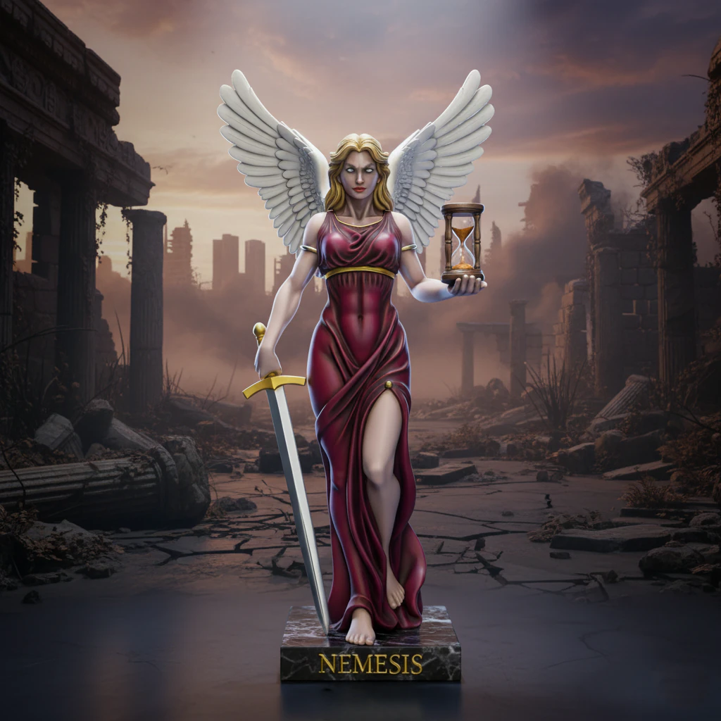 Nemesis is the Greek goddess of revenge and retributive justice 3D Print Model .c4d .max .obj .3ds .fbx .stl .blend 