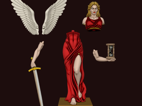 Nemesis is the Greek goddess of revenge and retributive justice 3D प्रिंट मॉडल