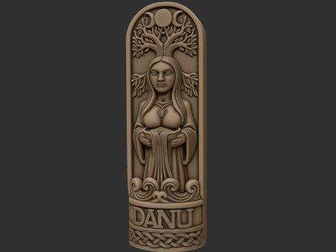 Patung Dewi Danu untuk STL Pencetakan 3D Model Cetak 3D