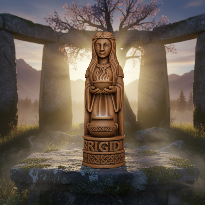 女神布里吉德雕像低支撑 FDM STL 3D 打印模型 .c4d .max .obj .3ds .fbx .stl .blend 