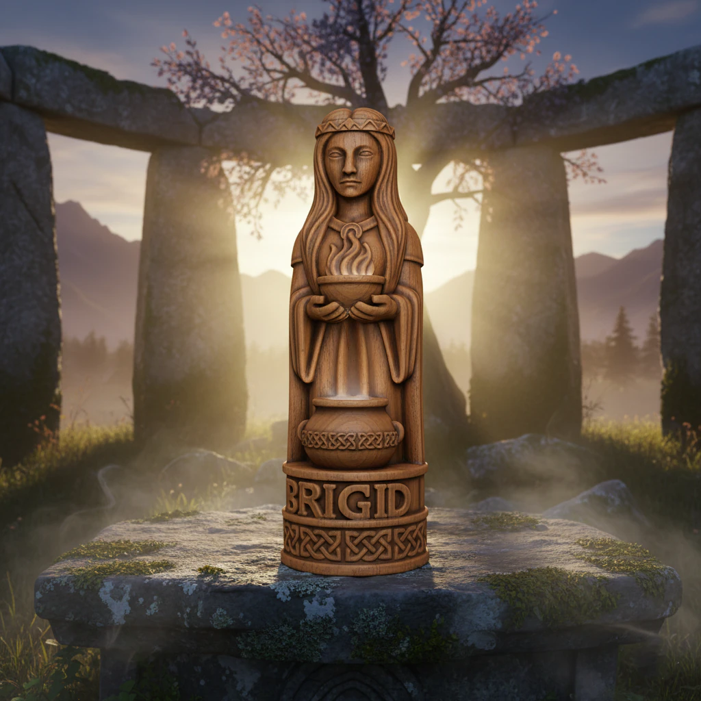 Goddess Brigid Figurine Low Support FDM STL 3D Print Model .c4d .max .obj .3ds .fbx .stl .blend 