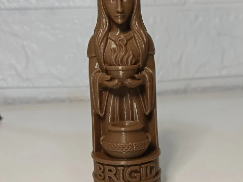 Goddess Brigid Figurine Low Support FDM STL 3D Print Model