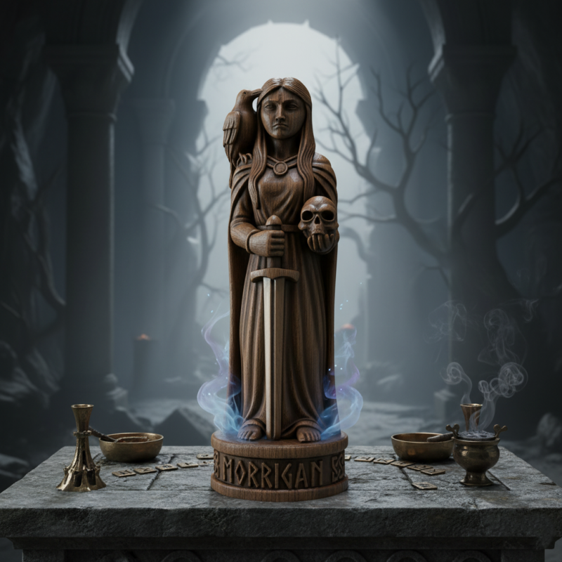 Patung Dewi Morrigan untuk Dukungan Minimal Pencetakan FDM Model Cetak 3D .c4d .max .obj .3ds .fbx .stl .blend 