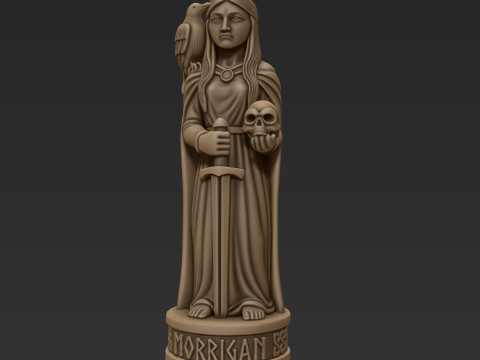 Patung Dewi Morrigan untuk Dukungan Minimal Pencetakan FDM Model Cetak 3D
