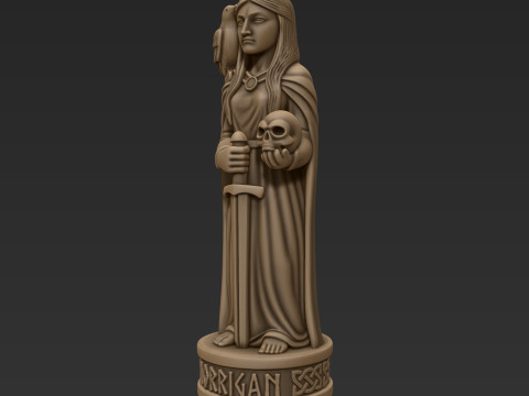 Patung Dewi Morrigan untuk Dukungan Minimal Pencetakan FDM Model Cetak 3D